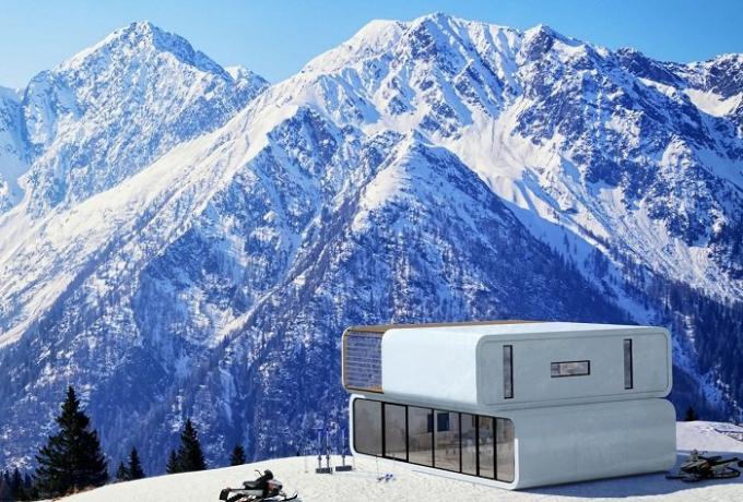 Coodo - modulaarinen kotiin, että voidaan laittaa vuoristossa.