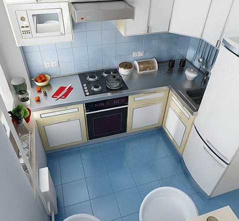 Huonekalujen oikea sijoittelu pienessä keittiössä on erityisen tärkeää.