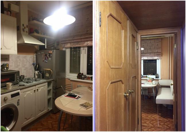 Budjetti korjaus dvushki 49 m² "brezhnevki": ennen ja jälkeen kuvat