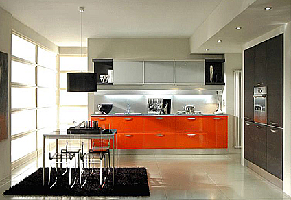 oranssi keittiö