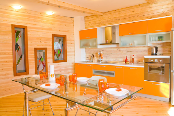 keittiön suunnittelu oranssilla