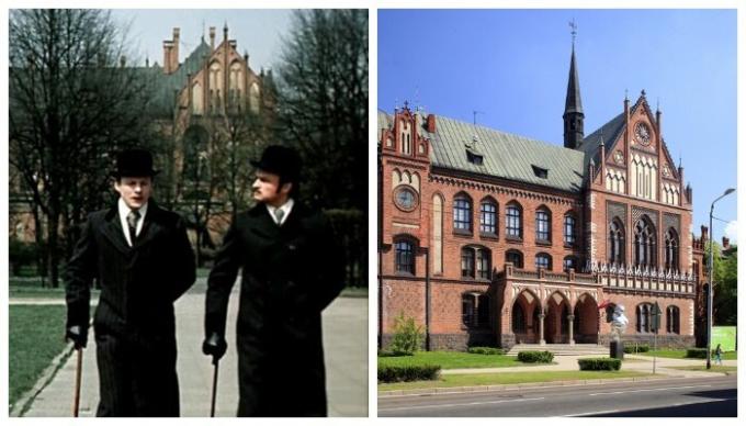 Riian Esplanadinpuisto ja Latvian Taideakatemian ( "The Adventures of Sherlock Holmes ja tohtori Watson," 1979).