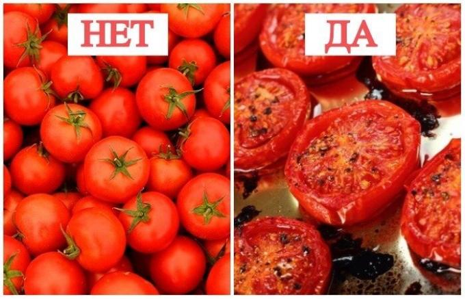 Haudutettu tomaatit ovat eniten hyötyä.
