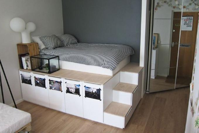 7 dizaynhakov joka laajentaa pieni makuuhuone