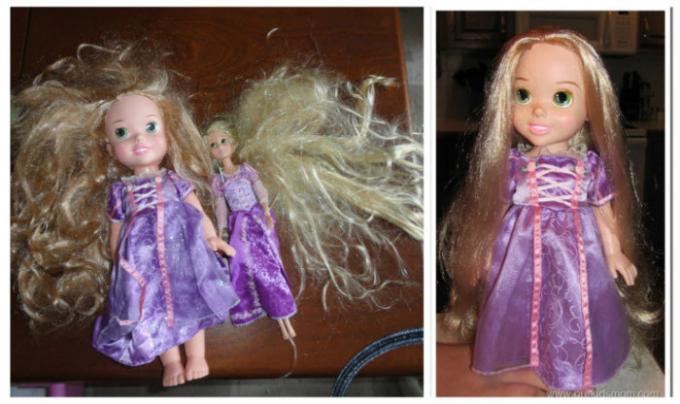 Miten Untangle hiukset ja nukke suosikki leluja takaisin edelliseen muoto