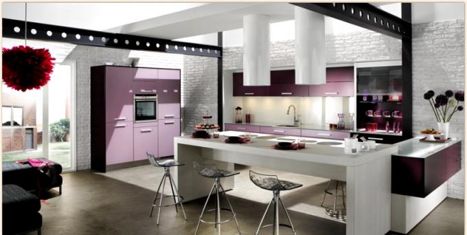 Valko-violetti keittiö (42 kuvaa), tee-se-itse-suunnittelu: ohjeet, valokuva- ja video-oppaat, hinta
