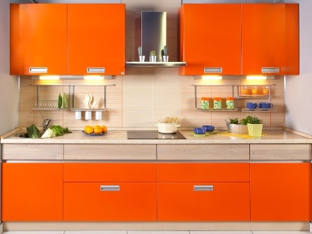 oranssi keittiön suunnittelu
