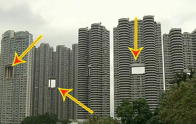 Miksi rakentaa Hongkongissa "holey" pilvenpiirtäjiä
