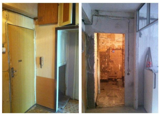 Dvushka 52 m² tappoi "Stalin": ennen ja jälkeen kuvat