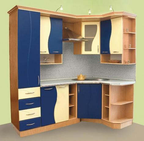 Pienen keittiön huonekalut 6 neliömetriä (36 kuvaa) - modernit ratkaisut
